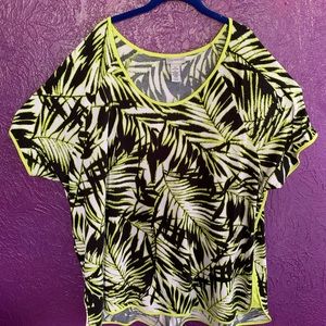 Catherine’s Black Lime and White Tropical Top 3x